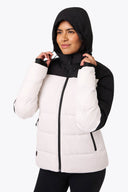 Mobile Warming Technology Jacket Crest 2.0 Down Jacket Women's - Cream/Black Heated Clothing - product view 5