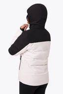 Mobile Warming Technology Jacket Crest 2.0 Down Jacket Women's - Cream/Black Heated Clothing - product view 6
