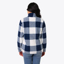 Mobile Warming Technology Jacket Upland Sherpa Printed Long Jacket Women's - Blue Plaid Heated Clothing