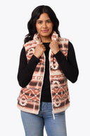 Mobile Warming Technology Vest Upland High-Pile Long Printed Vest Women's - Clay Aztec Heated Clothing