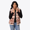 Mobile Warming Technology Vest Upland Sherpa Long Printed Vest Women's - Clay Aztec Heated Clothing