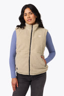 Mobile Warming Technology Vest Upland High-Pile Vest Women's - Coffee Heated Clothing