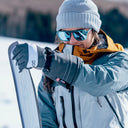 Mobile Warming Technology Gloves Aerial Heated Snow Glove Women's - White/Grey Heated Clothing