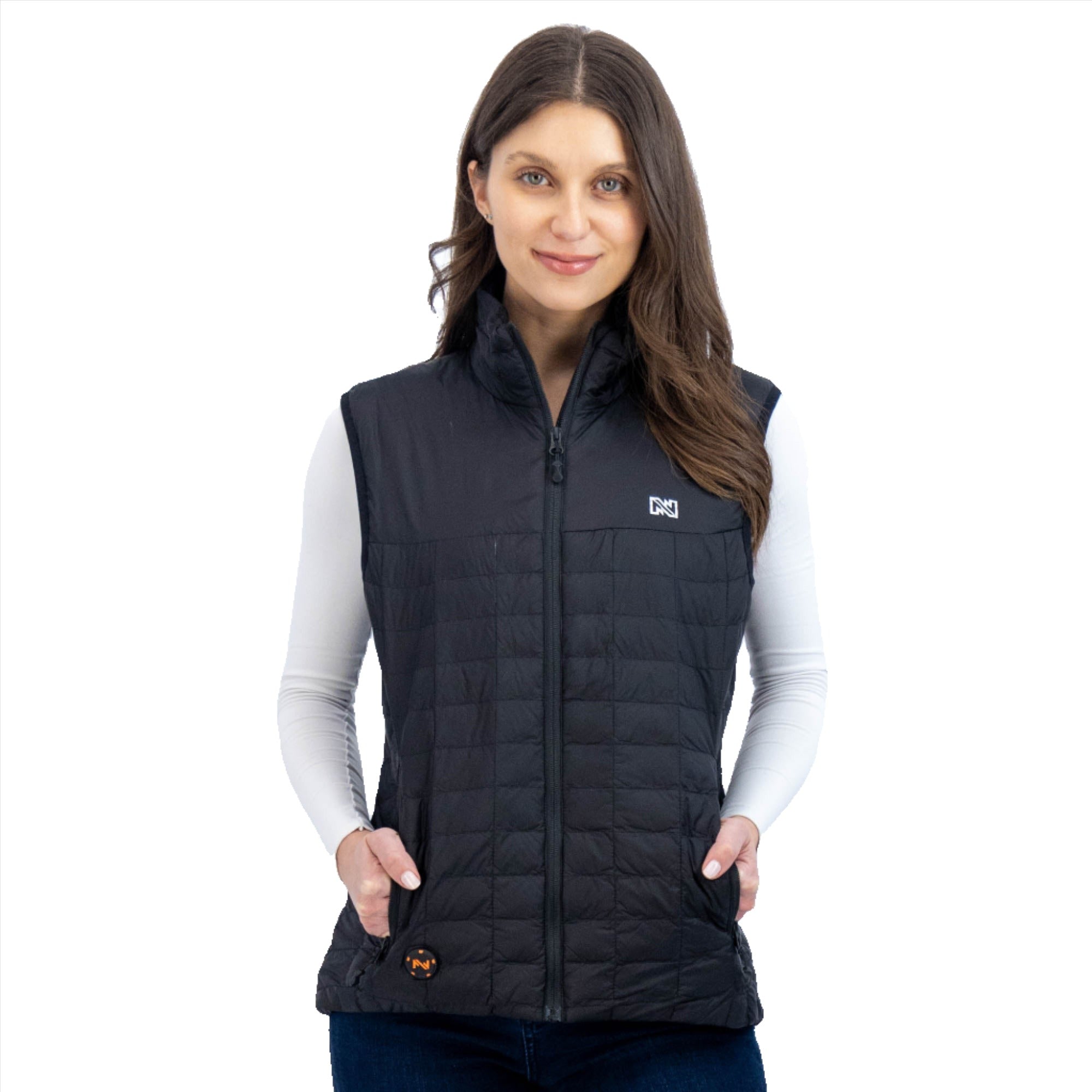 Women's Lightweight Quilted Heated Vest, Battery Heated