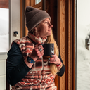 Mobile Warming Technology Vest Upland Sherpa Long Printed Vest Women's - Clay Aztec Heated Clothing