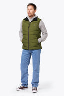 Mobile Warming Technology Vest Crest Natural Down Heated Vest Men's -  Olive Green Heated Clothing - product view 3