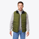 Mobile Warming Technology Vest Crest Heated Down Vest Men's -  Olive Green Heated Clothing