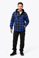Mobile Warming Technology Jacket Flannel Heated Hoodie Jacket - Blue Heated Clothing - product view 3