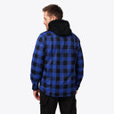 Mobile Warming Technology Jacket Flannel Heated Hoodie Jacket - Black/Blue Heated Clothing
