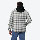 Mobile Warming Technology Jacket Flannel Heated Hoodie Jacket - CREAM/GRAY Heated Clothing