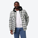 Mobile Warming Technology Jacket Flannel Heated Hoodie Jacket - CREAM/GRAY Heated Clothing