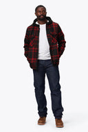Mobile Warming Technology Jacket Flannel Heated Hoodie Jacket - Red Heated Clothing - product view 4