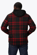 Mobile Warming Technology Jacket Flannel Heated Hoodie Jacket - Red Heated Clothing - product view 3