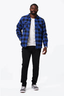 Mobile Warming Technology Jacket Heated Flannel Jacket Men's - Blue Heated Clothing - product view 3