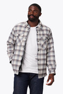 Mobile Warming Technology Jacket Heated Flannel Jacket Men's - Grey Heated Clothing - product view 3