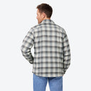 Mobile Warming Technology Jacket Heated Flannel Jacket Men's - CREAM/GRAY Heated Clothing