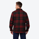 Mobile Warming Technology Jacket Heated Flannel Jacket Men's - Black/Red Heated Clothing