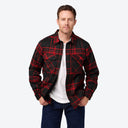 Mobile Warming Technology Jacket Heated Flannel Jacket Men's - BLACK/RED Heated Clothing