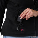 Mobile Warming Technology Jacket Trek 2.0 Fleece Jacket Women's - Black Heated Clothing