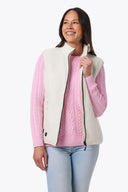 Mobile Warming Technology Vest Trek 2.0 Fleece Vest Women's - Cream Heated Clothing