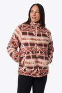 Mobile Warming Technology Jacket Upland High-Pile Printed Long Jacket Women's - Clay Aztec Heated Clothing - product view 6