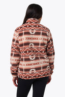 Mobile Warming Technology Jacket Upland High-Pile Printed Long Jacket Women's - Clay Aztec Heated Clothing - product view 5
