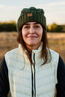 Mobile Warming Technology Hat Heated Cable Knit Beanie - Green Heated Clothing - product view 5