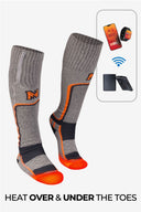 Mobile Warming Technology Sock Pro Merino Heated Socks Unisex - Gray Heated Clothing