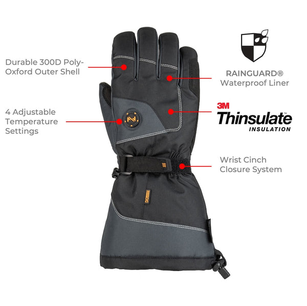 Mobile Warming Technology Gloves Squall 2.0 Heated Glove - Unisex 7.4v Heated Clothing