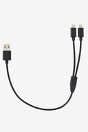 Mobile Warming Technology Cable USB to USB-C Split Cable, 1M, Black, Polybag Heated Clothing