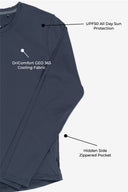Fieldsheer Shirt Women's Aeris DriComfort Long Sleeve Tee - Arctic Blue Heated Clothing - product view 10