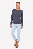 Fieldsheer Shirt Women's Aeris DriComfort Long Sleeve Tee - Arctic Blue Heated Clothing - product view 8