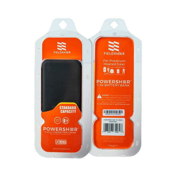 Mobile Warming Technology Battery Overbox Battery & Cable | 7.4V | 2350mAh | Black | Overbox Heated Clothing