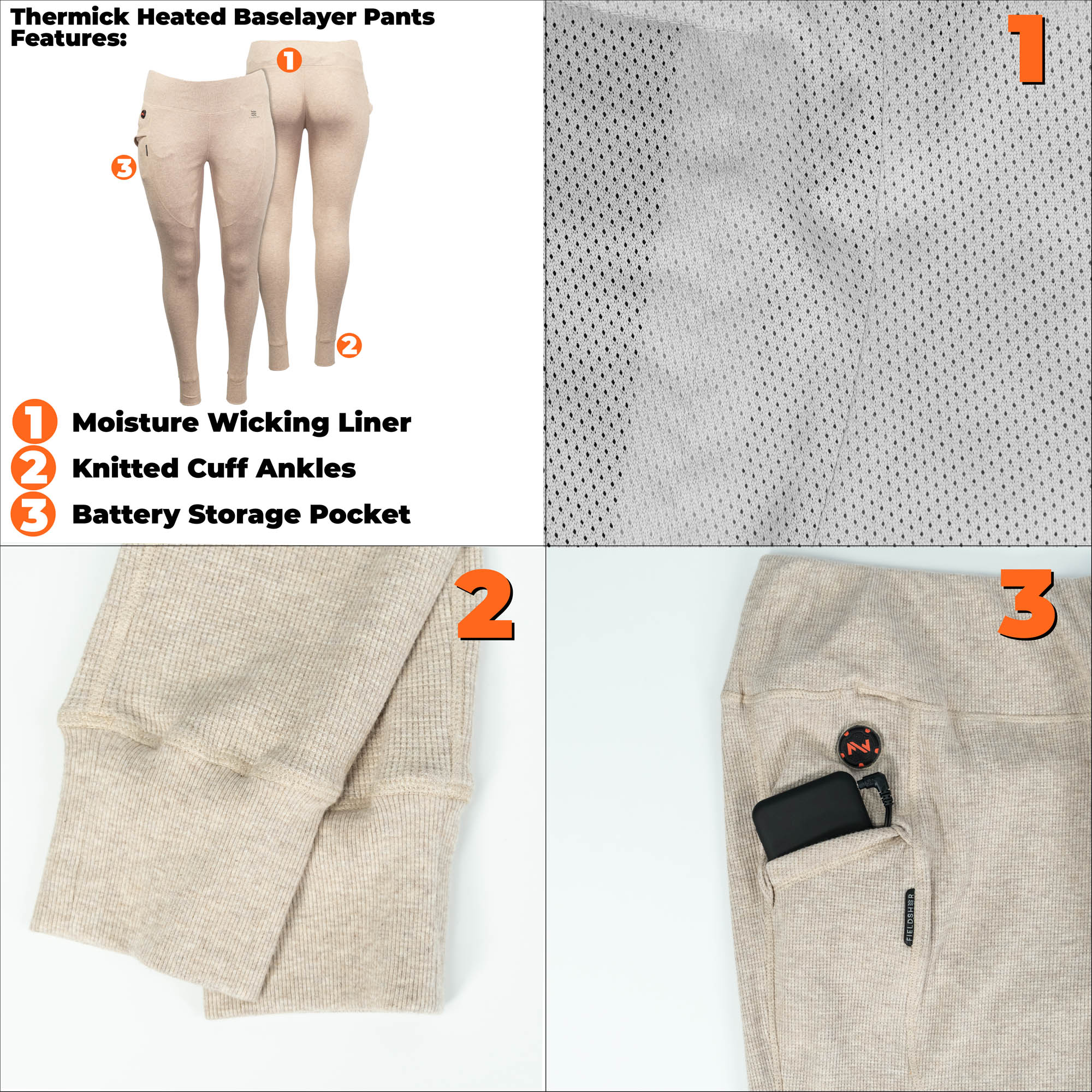 Mobile Warming Technology Baselayers Proton Baselayer Pant Women's Heated  Clothing