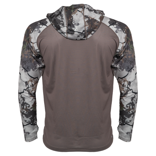 Realtree Mens Long Sleeve Jersey Recycled Polyester UPF Scent Control Black  Hoodie- XL 