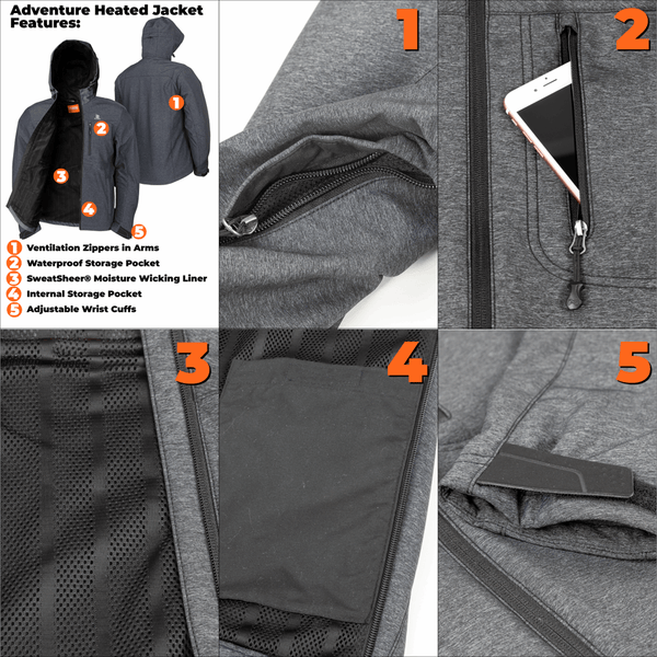 Mobile Warming Technology Jacket Adventure Heated Jacket Men’s Heated Clothing