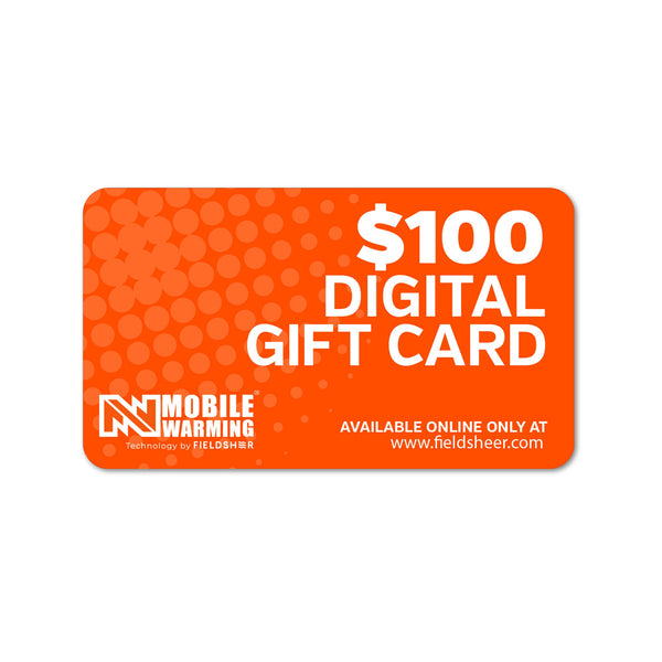 Mobile Warming Technology Gift Card $100.00 Fieldsheer Gift Card Heated Clothing